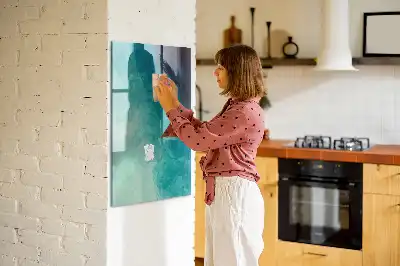 Pizarra magnética para escribir diseño de abstracción marina