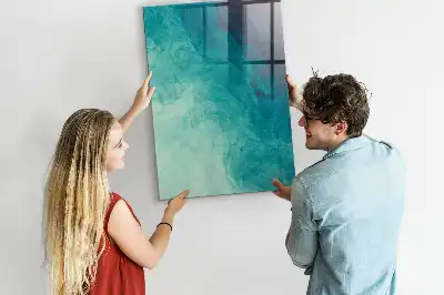 Pizarra magnética para escribir diseño de abstracción marina
