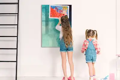 Pizarra magnética para escribir diseño de abstracción marina