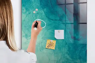 Pizarra magnética para escribir diseño de abstracción marina