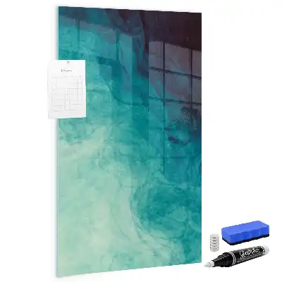 Pizarra magnética para escribir diseño de abstracción marina