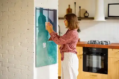 Pizarra magnética para escribir diseño de abstracción marina