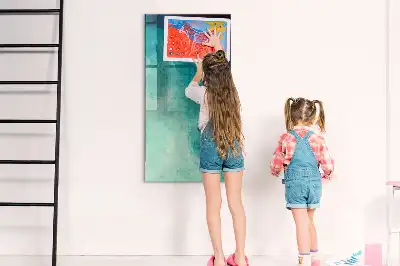 Pizarra magnética para escribir diseño de abstracción marina
