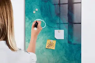Pizarra magnética para escribir diseño de abstracción marina