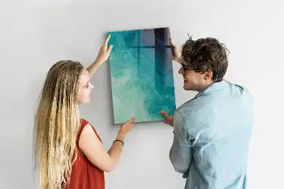 Pizarra magnética para escribir diseño de abstracción marina