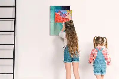 Pizarra magnética para escribir diseño de abstracción marina