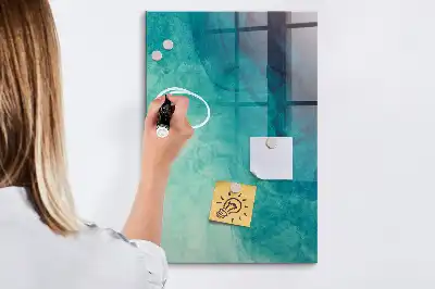 Pizarra magnética para escribir diseño de abstracción marina