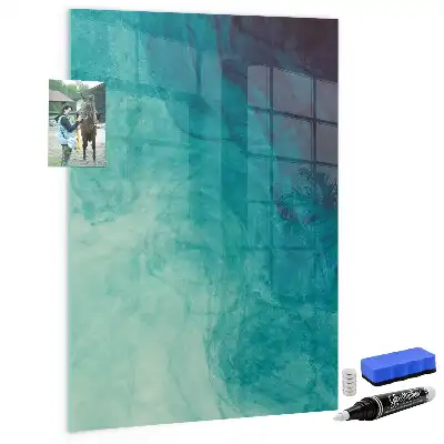 Pizarra magnética para escribir diseño de abstracción marina