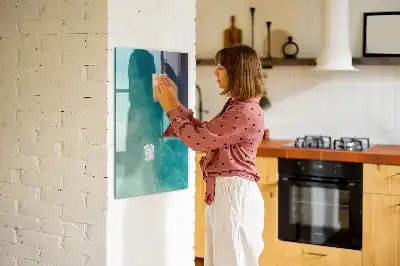 Pizarra magnética para escribir diseño de abstracción marina