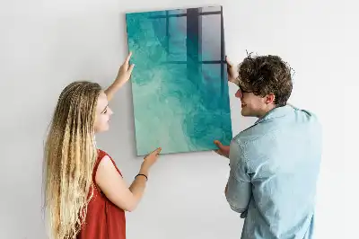 Pizarra magnética para escribir diseño de abstracción marina