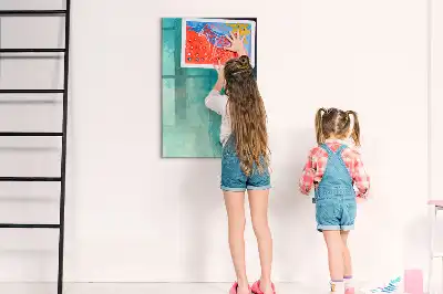 Pizarra magnética para escribir diseño de abstracción marina
