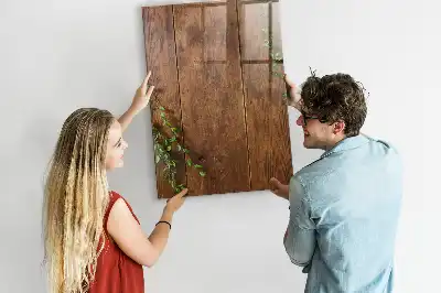 Pizarra magnética de madera rústica