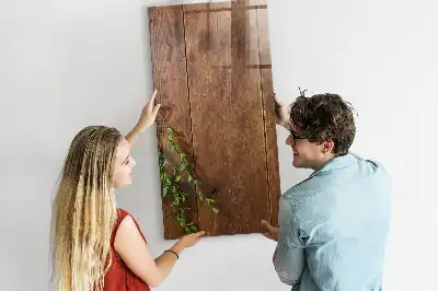 Pizarra magnética de madera rústica
