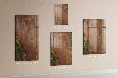 Pizarra magnética de madera rústica