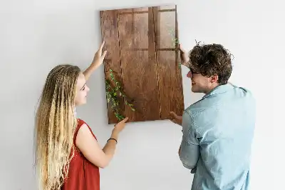 Pizarra magnética de madera rústica