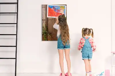 Pizarra magnética de madera rústica