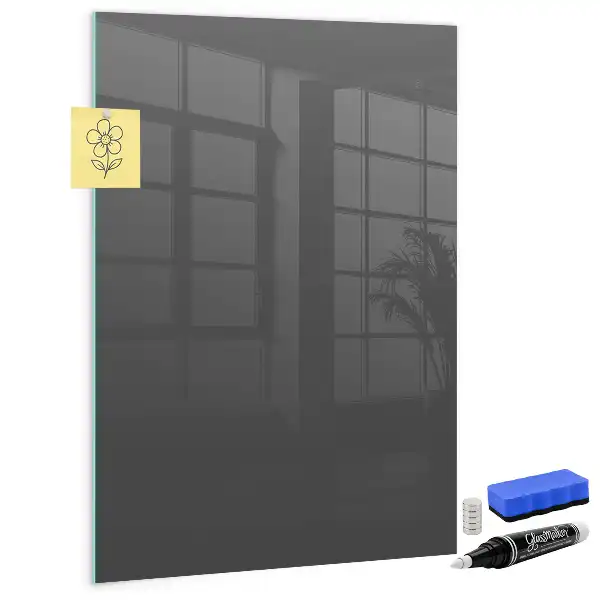 Pizarra magnética para escribir de color gris