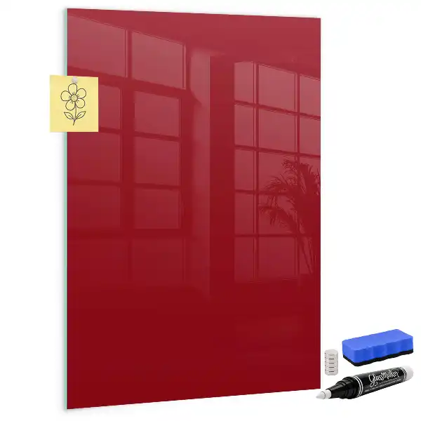 Pizarra magnética para escribir en color rojo