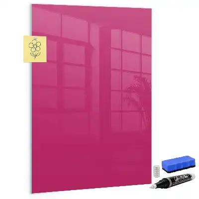Pizarra blanca magnética en color rosa intenso