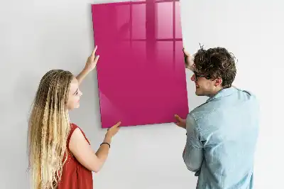 Pizarra blanca magnética en color rosa intenso