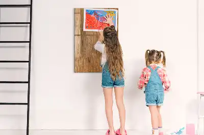 Pizarra magnética para escribir en madera de tonos cálidos