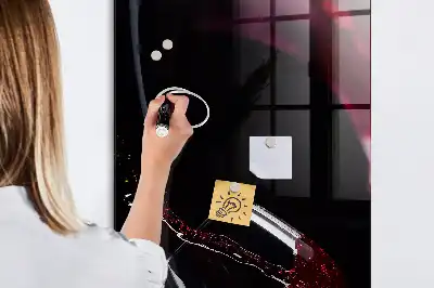 Pizarra blanca magnética vino derramado