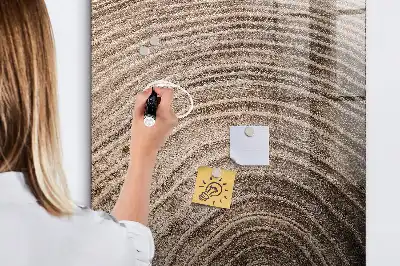 Pizarra magnética para escribir con diseño de anillos de crecimiento del árbol