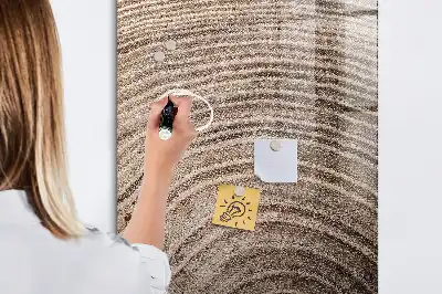 Pizarra magnética para escribir con diseño de anillos de crecimiento del árbol