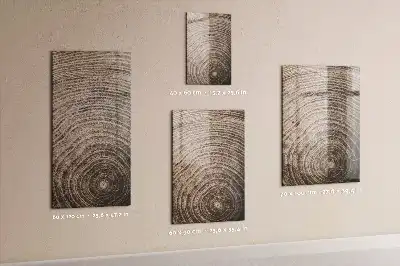 Pizarra magnética para escribir con diseño de anillos de crecimiento del árbol
