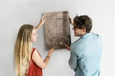 Pizarra magnética para escribir con diseño de anillos de crecimiento del árbol