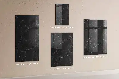 Pizarra blanca magnética de diseño mármol oscuro