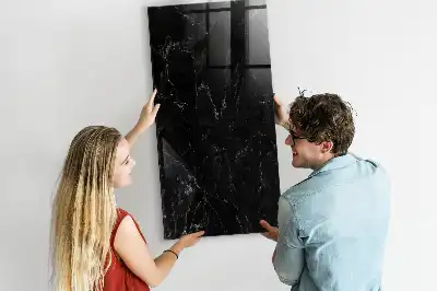Pizarra blanca magnética de mármol oscuro