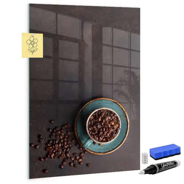 Pizarra magnética para escribir granos de café