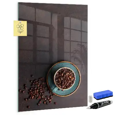 Pizarra magnética para escribir granos de café