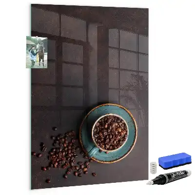 Pizarra magnética para escribir granos de café