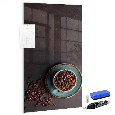 Pizarra magnética para escribir granos de café