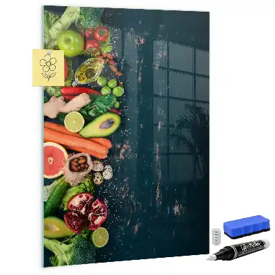 Pizarra magnética para escribir diseño de mesa vegana