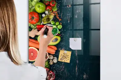 Pizarra magnética para escribir diseño de mesa vegana
