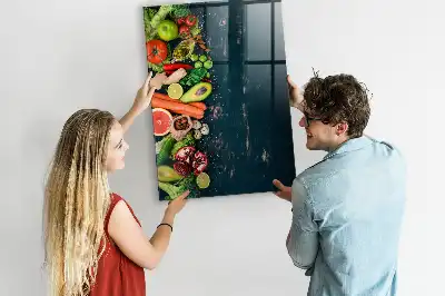 Pizarra magnética para escribir diseño de mesa vegana