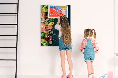 Pizarra magnética para escribir diseño de mesa vegana