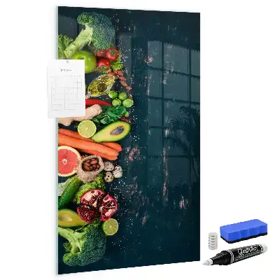 Pizarra magnética para escribir diseño de mesa vegana