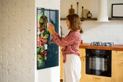 Pizarra magnética para escribir diseño de mesa vegana