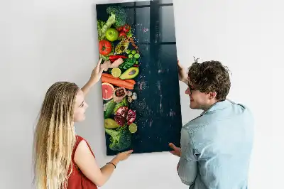 Pizarra magnética para escribir diseño de mesa vegana