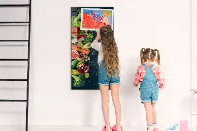 Pizarra magnética para escribir diseño de mesa vegana