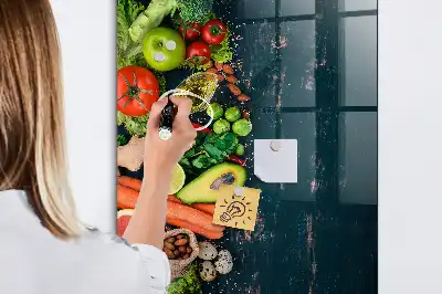 Pizarra magnética para escribir diseño de mesa vegana