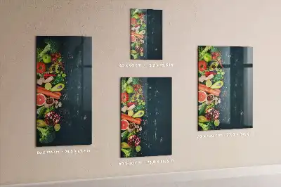 Pizarra magnética para escribir diseño de mesa vegana