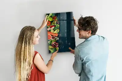 Pizarra magnética para escribir diseño de mesa vegana