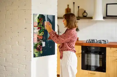 Pizarra magnética para escribir diseño de mesa vegana