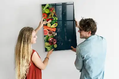 Pizarra magnética para escribir diseño de mesa vegana