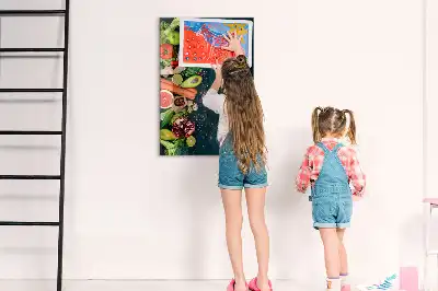 Pizarra magnética para escribir diseño de mesa vegana
